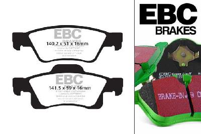 DP61872, Jeep Grand Cherokee, 3.0 TD 2011-, EBC Greenstuff remblokken set achteras, Voor modellen met remschijf diameter van 330mm aan de achteras