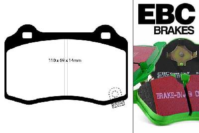 DP61788, Jeep Grand Cherokee, 6.4 2011-, EBC Greenstuff remblokken set achteras, Voor modellen met Brembo remklauwen aan de achteras, Voor modellen met remschijf diameter van 350mm aan de achteras