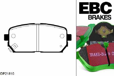 DP21810, Kia Carens, 1.6 2009-2012, EBC Greenstuff remblokken set achteras, Voor modellen met remschijf diameter van 275mm aan de achteras