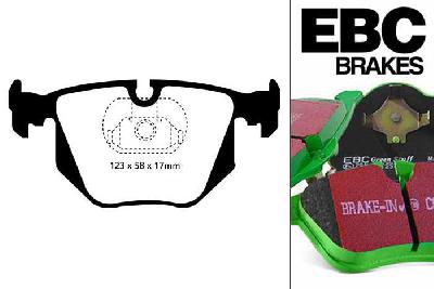 DP61118, Landrover Range Rover (L322), 2.7 TD 2004-2005, EBC Greenstuff remblokken set achteras, Voor modellen met ATE remklauwen aan de achteras, Voor modellen met remschijf diameter van 303mm aan de achteras