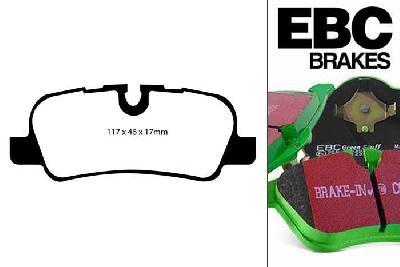 DP61542, Landrover Range Rover Sport (L320), 4.4 2007-2008, EBC Greenstuff remblokken set achteras, Voor modellen met TRW remklauwen aan de achteras, Voor modellen met remschijf diameter van 350mm aan de achteras