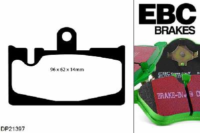 DP21397, Lexus LS430, 4.3 2000-2006, EBC Greenstuff remblokken set achteras, Voor modellen met remschijf diameter van 309mm aan de achteras
