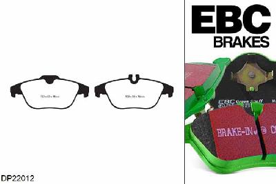DP22012, Mercedes GLK-Class (X204), GLK350 (3.0TD) 265 PK 2012-, EBC Greenstuff remblokken set achteras, Voor modellen met remschijf diameter van 300mm aan de achteras
