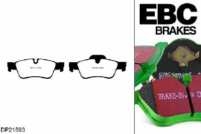 DP21593, Mercedes R-Class (W251), R280 (3.0TD) 2005-2011, EBC Greenstuff remblokken set achteras, Voor modellen met ATE remklauwen aan de achteras, Voor modellen met remschijf diameter van 330mm aan de achteras