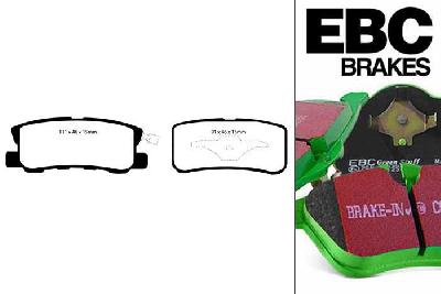 DP61407, Peugeot 4007, 2.2 TD 2007-2012, EBC Greenstuff remblokken set achteras, Voor modellen met Akebono remklauwen aan de achteras, Voor modellen met remschijf diameter van 302mm aan de achteras