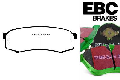 DP6993, Toyota Landcruiser, 4.2 D (HZJ79) 1999-2006, EBC Greenstuff remblokken set achteras, Voor modellen met remschijf diameter van 312mm aan de achteras
