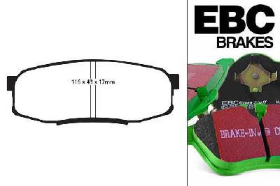 DP61816, Toyota Landcruiser, 5.7 (URJ200) 2008-2015, EBC Greenstuff remblokken set achteras, Voor modellen met remschijf diameter van 345mm aan de achteras