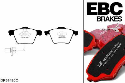 DP31495C, Audi A4 quattro (B7), 3.0 TDI (PR-1LA) 2004-2008, EBC Redstuff remblokken set vooras, Voor modellen met ATE remklauwen aan de vooras, Voor modellen met een remschijf diameter 320mm