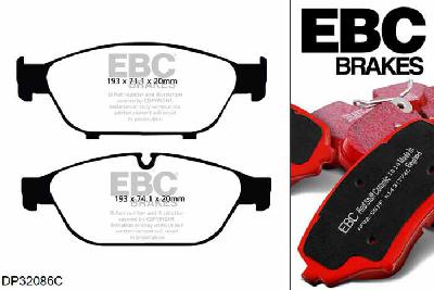 DP32086C, Audi A6 quattro (C7/4G), 3.0 Supercharged 300 PK 2011-2012, EBC Redstuff remblokken set vooras, Voor modellen met ATE remklauwen aan de vooras, Voor modellen met een remschijf diameter 356mm