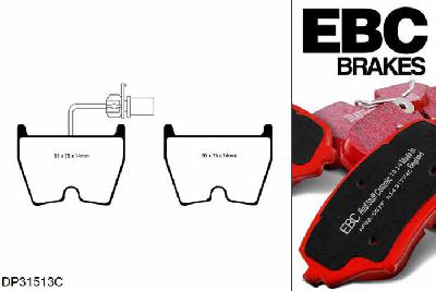 DP31513C, Audi R8, 5.2 550 PK 2012-2015, EBC Redstuff remblokken set vooras, Voor modellen met Brembo remklauwen aan de vooras, Voor modellen met een remschijf diameter 365mm