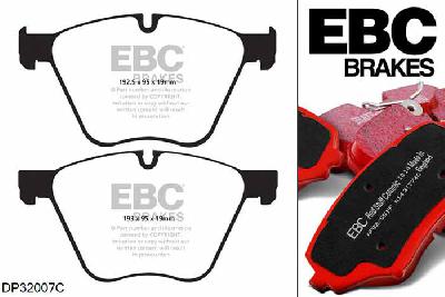 DP32007C, BMW 7 Series xDrive (F02), 750 (3.0 Tri TD) 2012-2016, EBC Redstuff remblokken set vooras, Voor modellen met ATE remklauwen aan de vooras, Voor modellen met een remschijf diameter 374mm