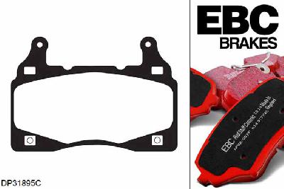 DP31895C, Chevrolet Camaro (5th Gen), 6.2 2011-2015, EBC Redstuff remblokken set vooras, Voor modellen met Brembo remklauwen aan de vooras, Voor modellen met een remschijf diameter 355mm