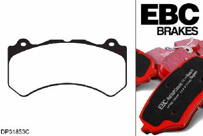 DP31853C, Chevrolet Camaro (5th Gen), 6.2 Supercharged 2011-2015, EBC Redstuff remblokken set vooras, Voor modellen met Brembo remklauwen aan de vooras, Voor modellen met een remschijf diameter 370mm