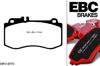 DP31857C, Mercedes E-Class Cabriolet (A207), E400 (3.0) Sport 2013-2017, EBC Redstuff remblokken set vooras, Voor modellen met Brembo remklauwen aan de vooras