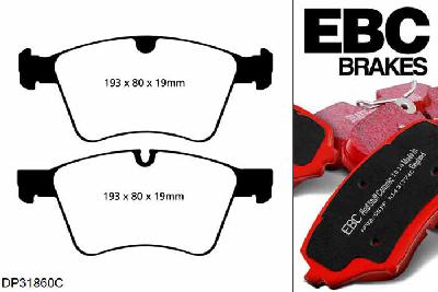DP31860C, Mercedes R-Class (W251), R500 (5.5) 2007-2011, EBC Redstuff remblokken set vooras, Voor modellen met ATE remklauwen aan de vooras, Voor modellen met een remschijf diameter 373mm