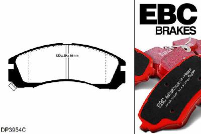 DP3954C, Mitsubishi Outlander, 2.4 2003-2007, EBC Redstuff remblokken set vooras, Voor modellen met Akebono remklauwen aan de vooras, Voor modellen met een remschijf diameter 294mm