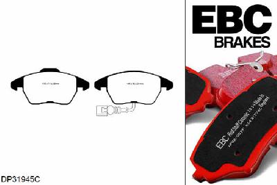 DP31945C, Seat Ibiza (6P), 1.8 Turbo Cupra 192 PK 2015-2017, EBC Redstuff remblokken set vooras, Voor modellen met ATE remklauwen aan de vooras, Voor modellen met een remschijf diameter 312mm