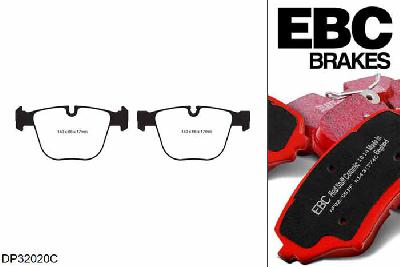 DP32020C, BMW 7 Series (F02), 740 (3.0 Twin Turbo) 2010-2016, EBC Redstuff remblokken set achteras, Voor modellen met ATE remklauwen aan de achteras, Voor modellen met remschijf diameter van 345mm aan de achteras