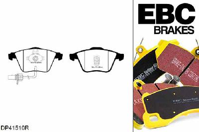 DP41510R, Audi A6 quattro Avant (C5/4B), 2.5 TDI 180 PK 2001-2004, EBC Yellowstuff remblokken set vooras, Voor modellen met ATE remklauwen aan de vooras, Voor modellen met een remschijf diameter 321mm