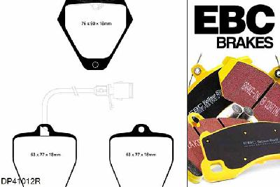 DP41012R, Audi A8 (D2/4D), 2.8 1994-1996, EBC Yellowstuff remblokken set vooras, Voor modellen met Girling/TRW remklauwen aan de vooras, Voor modellen met een remschijf diameter 314mm