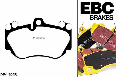 DP41905R, Audi A8 quattro (D3/4E), 6.0 W12 450 PK 2005-2009, EBC Yellowstuff remblokken set vooras, Voor modellen met Brembo remklauwen aan de vooras, Voor modellen met een remschijf diameter 385mm