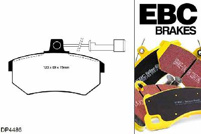 DP4486R, Audi Cabriolet, 1.8 1997-1999, EBC Yellowstuff remblokken set vooras, Voor modellen met Girling/TRW remklauwen aan de vooras, Voor modellen met een remschijf diameter 280mm
