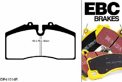 DP41014R, Audi S/RS RS2, 2.2 Turbo 311 PK 1993-1996, EBC Yellowstuff remblokken set vooras, Voor modellen met Brembo remklauwen aan de vooras, Voor modellen met een remschijf diameter 304mm