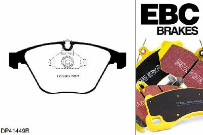 DP41449R, BMW 6 Series (E63), 630 (3.0) 2007-2011, EBC Yellowstuff remblokken set vooras, Voor modellen met ATE remklauwen aan de vooras, Voor modellen met een remschijf diameter 348mm