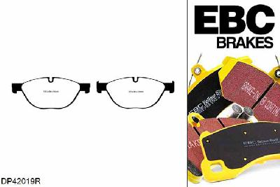DP42019R, BMW 6 Series (F12), 650 (4.4 Twin Turbo) 2011-, EBC Yellowstuff remblokken set vooras, Voor modellen met ATE remklauwen aan de vooras, Voor modellen met een remschijf diameter 374mm