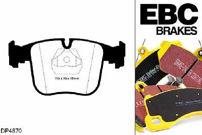 DP4870R, BMW 8 Series (E31), 850 (5.0) 1990-1994, EBC Yellowstuff remblokken set vooras, Voor modellen met ATE remklauwen aan de vooras, Voor modellen met een remschijf diameter 324mm