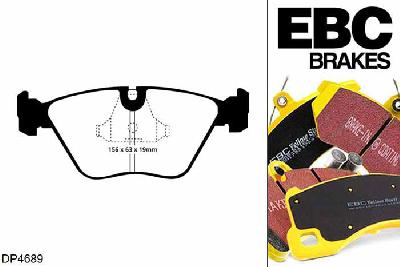 DP4689R, BMW Z4, 3.2 M (E86) 343 PK 2006-2008, EBC Yellowstuff remblokken set vooras, Voor modellen met ATE remklauwen aan de vooras, Voor modellen met een remschijf diameter 345mm