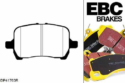 DP41763R, Chevrolet HHR, 2.4 2008-2011, EBC Yellowstuff remblokken set vooras, Voor modellen met een remschijf diameter 276mm