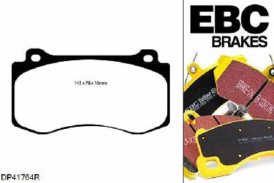 DP41764R, Dodge Challenger, 6.1 2008-2011, EBC Yellowstuff remblokken set vooras, Voor modellen met Brembo remklauwen aan de vooras, Voor modellen met een remschijf diameter 360mm