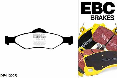 DP41300R, Ford Fiesta Mk5, 1.3 2000-2002, EBC Yellowstuff remblokken set vooras, Voor modellen met ATE remklauwen aan de vooras, Voor modellen met een remschijf diameter 240mm