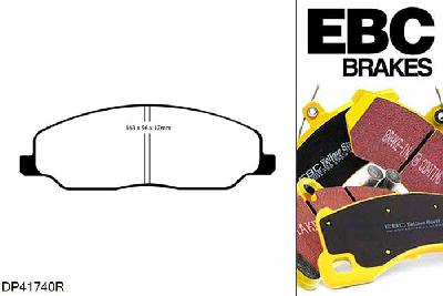 DP41740R, Ford Mustang (5th Generation), 4.6 GT 2005-2010, EBC Yellowstuff remblokken set vooras, Voor modellen met een remschijf diameter 316mm