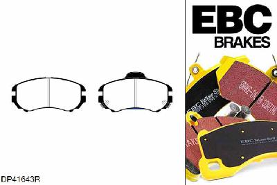 DP41643R, Hyundai Coupe, 1.6 2002-2009, EBC Yellowstuff remblokken set vooras, Voor modellen met een remschijf diameter 280mm