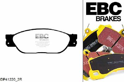 DP41220/2R, Jaguar S-Type, 2.5 200 PK 2002-2006, EBC Yellowstuff remblokken set vooras, Voor modellen met Girling/TRW remklauwen aan de vooras, Voor modellen met een remschijf diameter 300mm