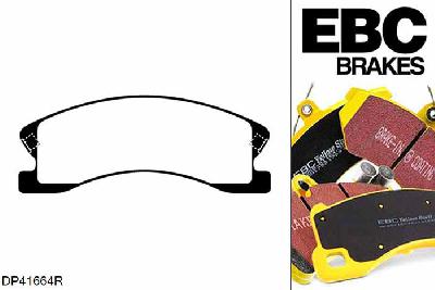 DP41664R, Jeep Grand Cherokee, 3.1 TD 1999-2005, EBC Yellowstuff remblokken set vooras, Voor modellen met een remschijf diameter 305mm