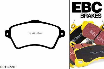 DP41352R, Landrover Freelander, 1.8 2000-2006, EBC Yellowstuff remblokken set vooras, Voor modellen met TRW remklauwen aan de vooras, Voor modellen met een remschijf diameter 277mm