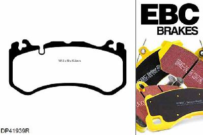 DP41939R, Mercedes C-Class Coupe (C205), C63 AMG S (4.0 Twin Turbo) 510 PK 2015-, EBC Yellowstuff remblokken set vooras, Voor modellen met Brembo remklauwen aan de vooras, Voor modellen met een remschijf diameter 390mm