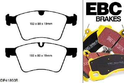 DP41860R, Mercedes M-Class  (W164), ML500 (5.5) 2007-2011, EBC Yellowstuff remblokken set vooras, Voor modellen met ATE remklauwen aan de vooras, Voor modellen met een remschijf diameter 373mm