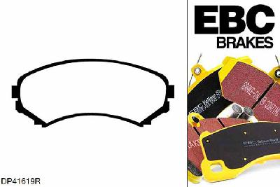 DP41619R, Mitsubishi Pajero, 3.8 (V87) 2006-, EBC Yellowstuff remblokken set vooras, Voor modellen met een remschijf diameter 290mm