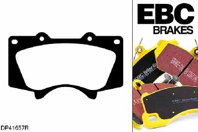 DP41657R, Mitsubishi Pajero, 3.8 (V97) 2006-, EBC Yellowstuff remblokken set vooras, Voor modellen met een remschijf diameter 332mm