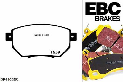 DP41659R, Nissan Murano, 3.5 (Z50) 2004-2006, EBC Yellowstuff remblokken set vooras, Voor modellen met een remschijf diameter 320mm