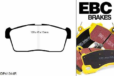 DP41344R, Nissan Pixo, 1.0 2009-2013, EBC Yellowstuff remblokken set vooras, Voor modellen met een remschijf diameter 231mm