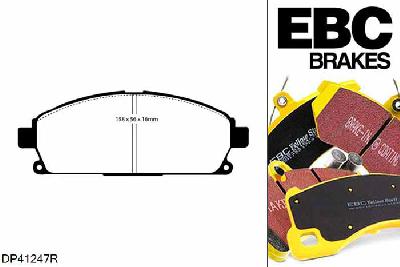 DP41247R, Nissan X-Trail, 2.0 2001-2007, EBC Yellowstuff remblokken set vooras, Voor modellen met een remschijf diameter 280mm