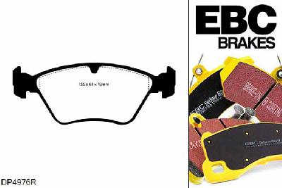 DP4976R, Opel Calibra, 2.5 1993-1997, EBC Yellowstuff remblokken set vooras, Voor modellen met ATE remklauwen aan de vooras, Voor modellen met een remschijf diameter 284mm