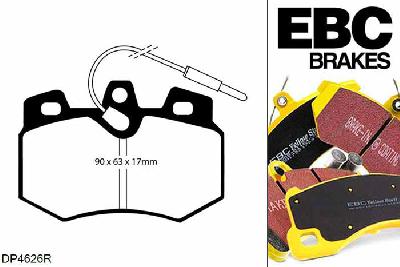 DP4626R, Peugeot 205, 1.9 D 1989-1995, EBC Yellowstuff remblokken set vooras, Voor modellen met Girling/TRW remklauwen aan de vooras, Voor modellen met een remschijf diameter 247mm