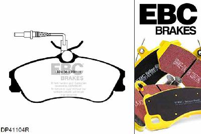 DP41104R, Peugeot 306, 1.8 1997-2002, EBC Yellowstuff remblokken set vooras, Voor modellen met Girling/TRW remklauwen aan de vooras, Voor modellen met een remschijf diameter 266mm