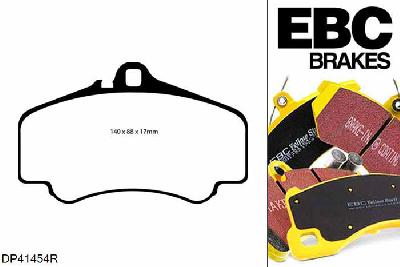 DP41454R, Porsche 911 (996) (Cast Iron Disc Only), 3.6 GT3 360 PK 1999-2001, EBC Yellowstuff remblokken set vooras, Voor modellen met Brembo remklauwen aan de vooras, Voor modellen met een remschijf diameter 330mm